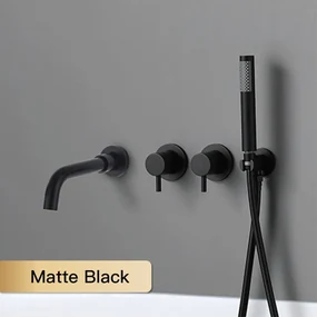 Minimalistická vaňová batéria Zavann Oválna Čierna