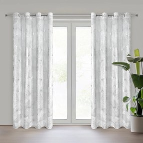 EUROFIRANY ZATEMŇOVACÍ ZÁVES NA KRÚŽKOCH ZARIA 140X250 CM LISTY