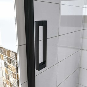 D‘Eluxe - SPRCHOVÉ DVERE - Sprchové dvere SINGLE B85C 80-140xcm sprchové dvere pivotové jednokrídlové číre 6 čierna univerzálna - ľavá/pravá 100 185 100x185 48.8