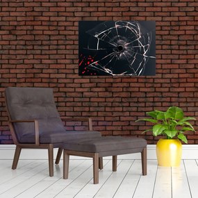 Abstraktný obraz - rozbité sklo (70x50 cm)