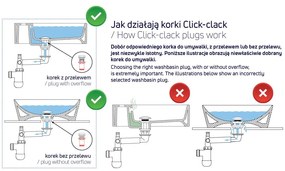 Deante Click-Clack, univerzálna umývadlová odtoková zátka s kovovým puzdrom, brúsený bronz, DEA-NHC_CC0U