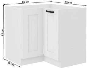 Rohová spodná skrinka Lesana 1 (biela) 89x89 ND 1F BB . Vlastná spoľahlivá doprava až k Vám domov. 1063890