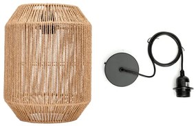 Aigostar - Luster na lanku 1xE27/60W/230V béžová