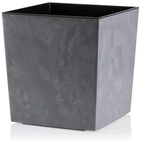 PLASTOVÝ KVETINÁČ FLORE 25X25 CM IMITÁCIA BETÓNU SIVÁ