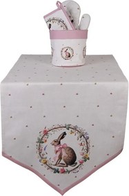 Behúň na stôl zajac s kvetmi Easter Whispers Collection - 50*160 cm