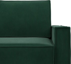 Rohová rozkladacia sedačka NOTO Poso 014 fľaškovo zelená