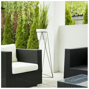 Stojan na kvetináč TRIANGL 90x50 cm čierna