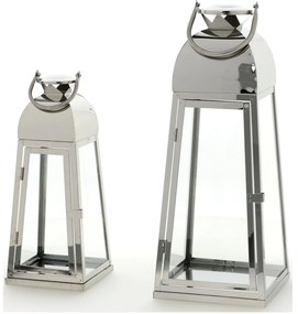 Dekorstudio Sada strieborných lampášov GLAMOUR 40cm,53cm