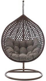 Hojdacie kreslo Izeda 2 hnedá s poduška