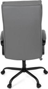 Kancelárske kreslo PEDRO — ekokoža, sivá