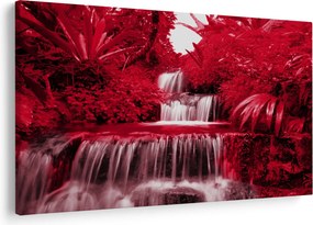Obraz - Indonézske vodopády v červenej (90x60 cm)