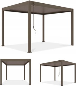 Záhradná pergola na terasu Zastrešenie terasy Elegance 3x4 Taupe Gutroof