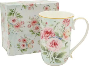 HOME ELEMENTS Porcelánový hrnček 400 ml, Ruža