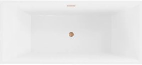 Mexen Vigo, voľne stojaca vaňa 178,5 x 80 cm, biela, medený prepad, 51251788000-65