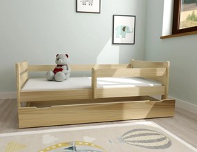 Detská posteľ z masívu borovice EDITA - 200x90 cm - prírodná