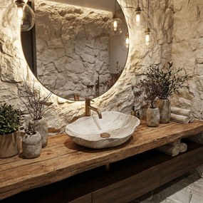 Rea Pearl Saturn, umývadlo na dosku 505x380x135 mm, imitácia kameňa, REA-U0618