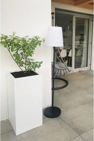 Kvetináč BLOCK, sklolaminát, výška 75 cm, biely mat