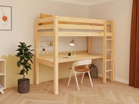 Vyvýšená posteľ MAKALU s písacím stolom 90x200 cm