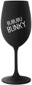 BUBUBUBLINKY - čierny pohár na víno 350 ml