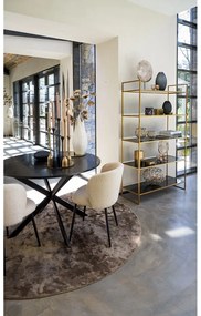 Béžové čalúnené jedálenské kreslo Elyna – Light &amp; Living