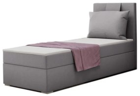 Čalúnená posteľ boxspring MIRANDA + vrchný matrac - soro 90 / pravá / 90x200