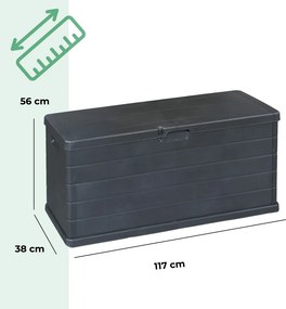 Úložný box OMEGA, 210L, 117x38x56cm, antracitová I.P.A.E-Progarden