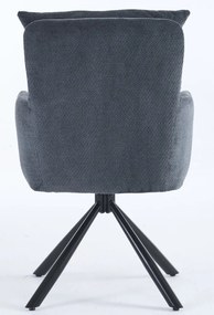 Jedálenská stolička Stephanie, tmavo šedá látka