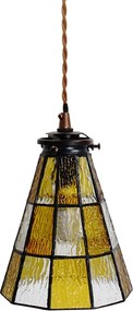 Závěsná lampa Tiffany Hnědá, Bílá 15*115 cm E14/max 1*25W - Ř 15*115 cm E14/max 1*25W