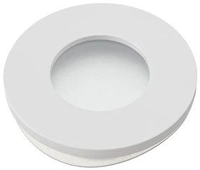 Podhľadové svietidlo Round, 1x biele kovové tienidlo, w