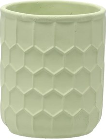Cementový obal na květináč ELEGANT 13,5 cm zelený