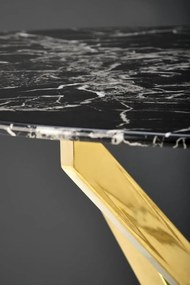 Jídelní stůl Raymond II černý mramor/zlatý