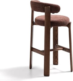 Hnedá/v tmavo prírodnej farbe barová stolička z jaseňového dreva (výška sedadla 75 cm) Granite – Kave Home