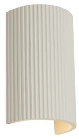 Škandinávske nástenné svietidlo béžové polkruhové 2-svetlá - Plaster