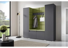 Predsieňová stena AMI 31 Bez zrkadla Grafit Zelená