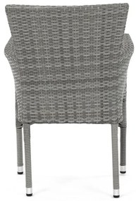 Autronic BONTEC Záhradná stolička, kov, polyratan, šedá, AZC-S2118 GREY Farba: Šedá