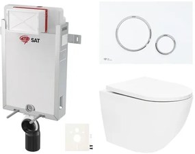 Závesný WC set na zamurovanie SAT SIKOSZTOR6776
