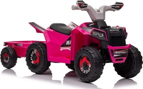 LEAN CARS Ružová batériová štvorkolka XMX630T s prívesom