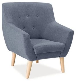 Tmavo modré relaxačné kreslo AMBER 1