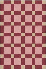 Ručne tkaný jutový koberec Plum Punsch