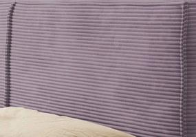 Posteľ Inez 180x200 cm, púdrovo fialová štrukturovaná látka