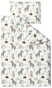 Krepové obliečky do postieľky Renforcé JUNGARI krémové Rozmer obliečky: 45 x 65 cm | 90 x 140 cm