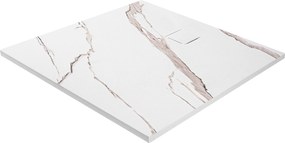 Rea Magnum Carrara, SMC sprchová vanička 90x90, biela-kamenný vzor, REA-K7005