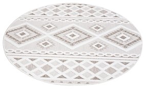 Dekorstudio Okrúhly terasový koberec SANTORINI - 435 krémový Priemer koberca: 120cm