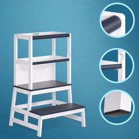 Spielwerk Učiaca veža PLAY borovica, 93x56x49, biela/antracit