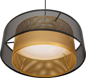 Toolight Toolight, LED závesné stropné svietidlo 40cm APP1000-CP, čierna-zlatá, OSW-07551