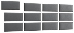 Čalúnený panel na stenu Quito 30x60 cm - sivá