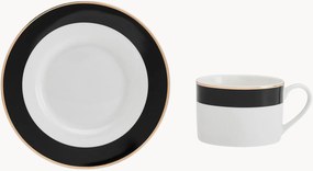 Šálky na čaj's podšálkami Luxe, 2 ks