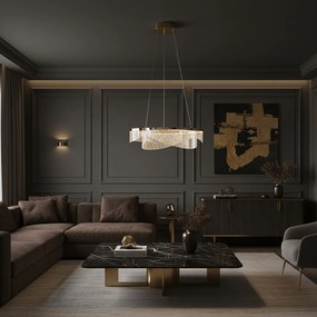 Toolight Toolight, stropné svietidlo 50cm, 57W, 4000K, 4000lm, LED G138-CP, zlatá, OSW-02622