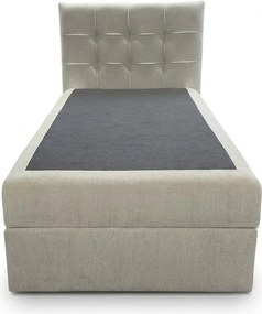 Čalúnená posteľ boxspring DIRELIS VIBE 90x200 cm krémová Matrac: Matrac Bonell pružinový