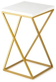 Stojan na kvety LOFT 40x24 cm zlatá/biela